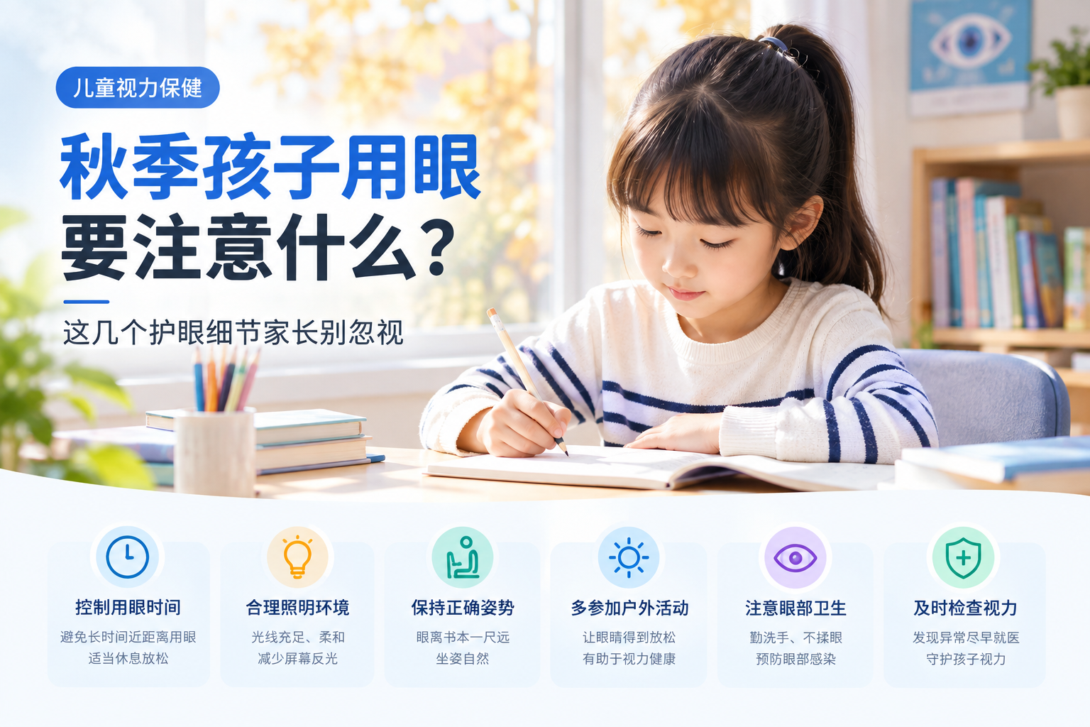 秋季孩子用眼要注意什么？这几个护眼细节家长别忽视